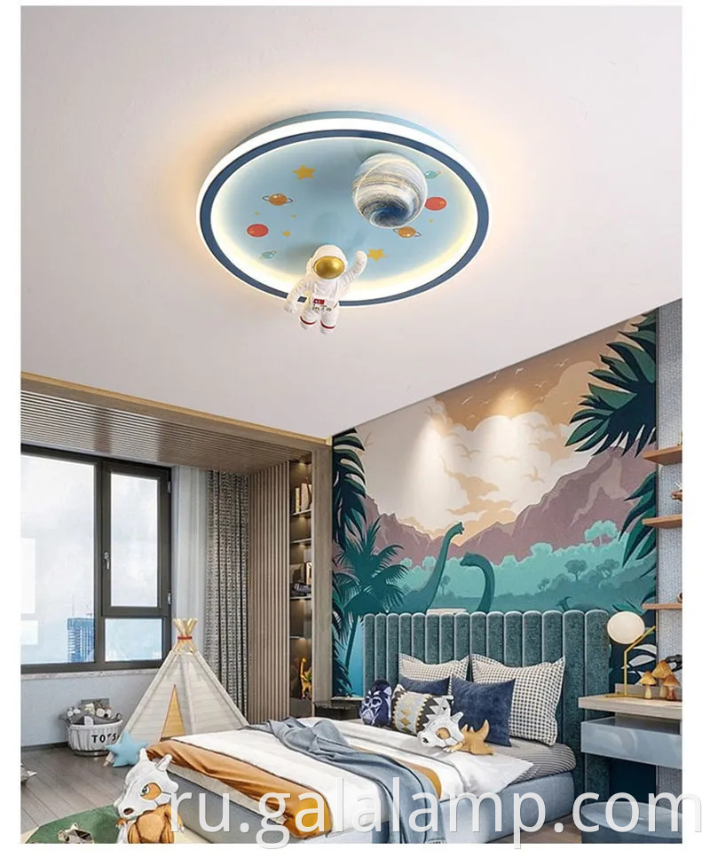 Детская комната спальня светодиодная потолочная легкая планета астронавт астронавт